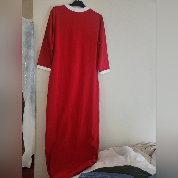 Adidas Maxi Dress red w/ tri-stripes BNWT!!! - Picture 11 of 15